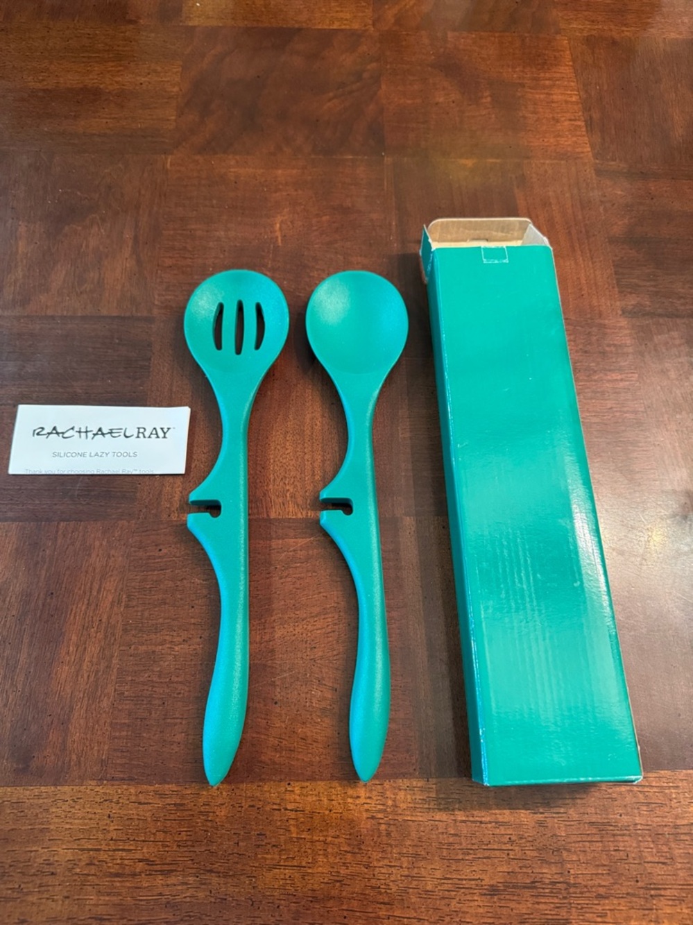 Rachael Ray Red Cooking Utensils Set for Kitchen Slotted Spoon and Spoon New